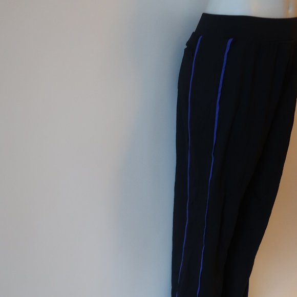 SPAY BY CHICO'S BLACK PINSTRIPE PANT 1 US-M/8 * - Picture 5 of 10